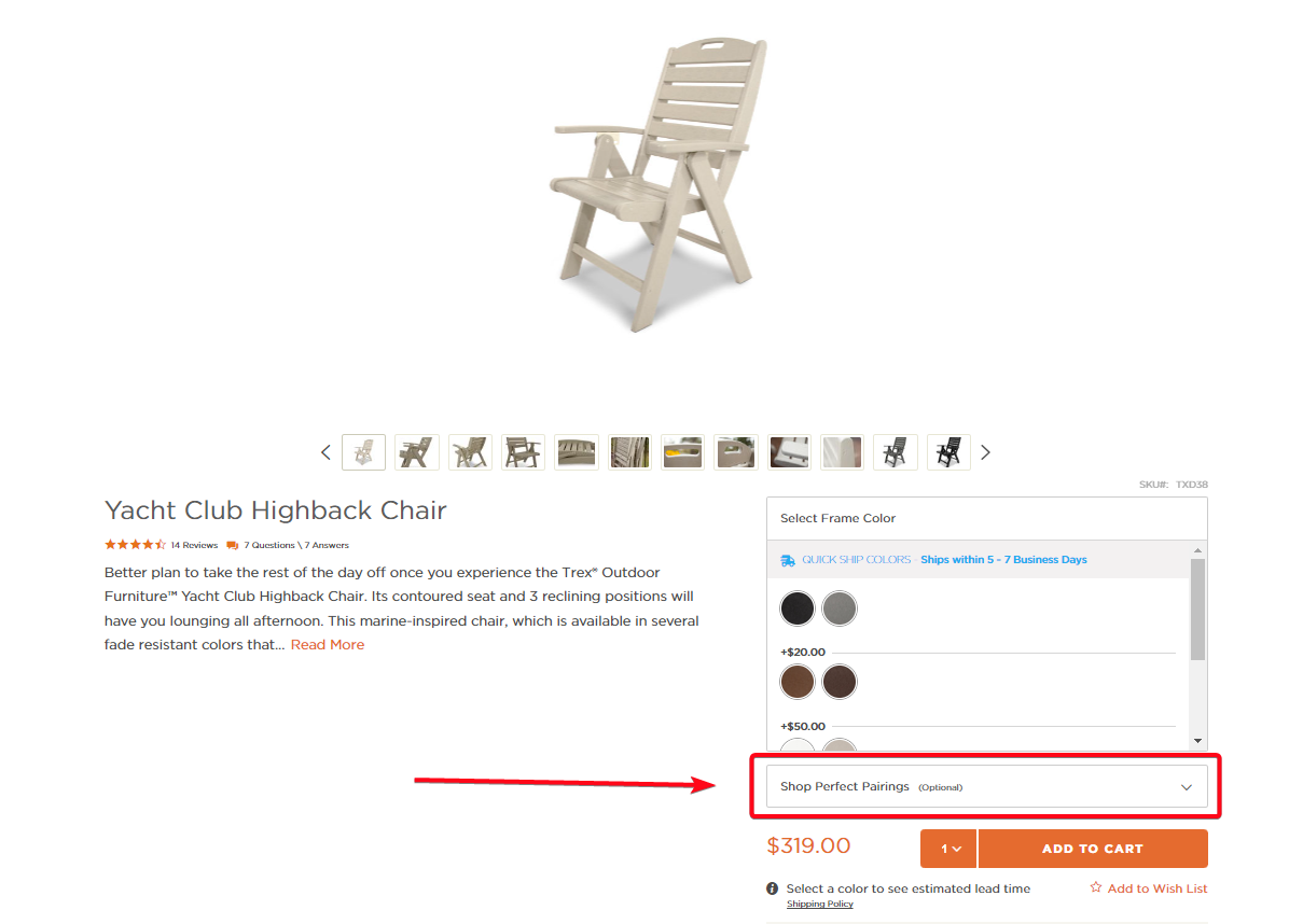 Cushion Sizing Trex Outdoor Furniture