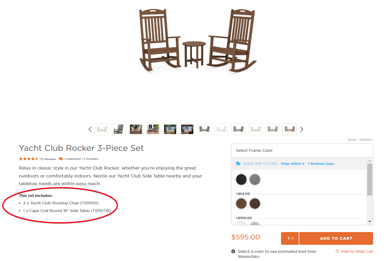 Order Individual Pieces or Split a Furniture Set Trex Outdoor Furniture